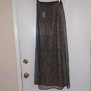 Sheer Black Floral Skirt